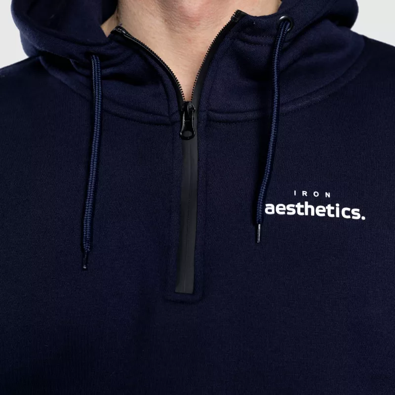 Oversize cipzáros pulóver Iron Aesthetics Loaded, navy-8