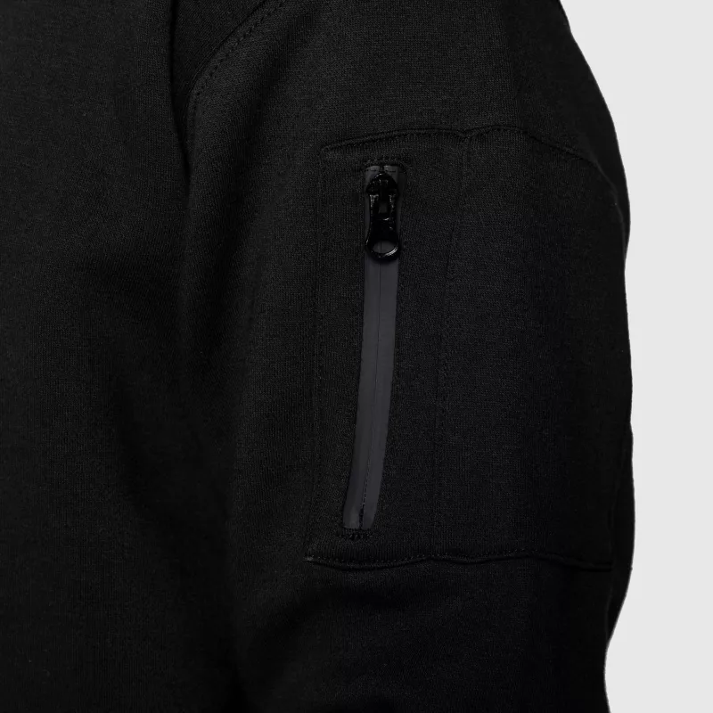 Oversize cipzáros pulóver Iron Aesthetics Loaded, fekete-11