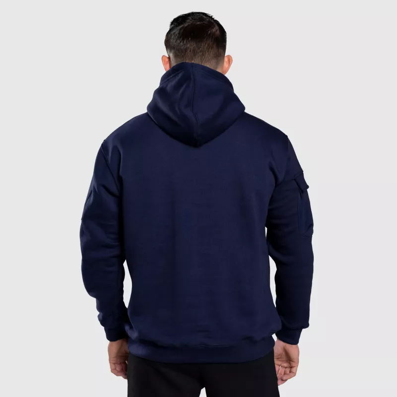 Oversize cipzáros pulóver Iron Aesthetics Loaded, navy-4