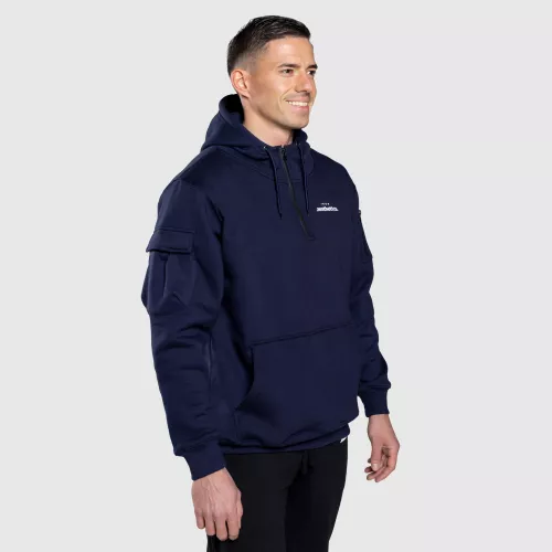 Oversize cipzáros pulóver Iron Aesthetics Loaded, navy
