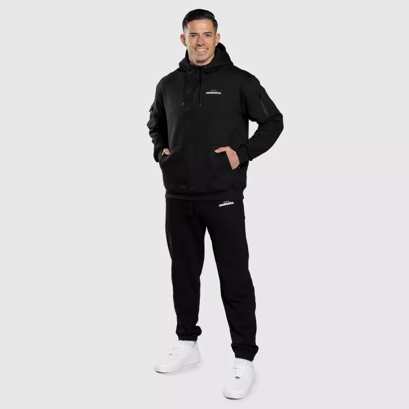 Oversize cipzáros pulóver Iron Aesthetics Loaded, fekete-8
