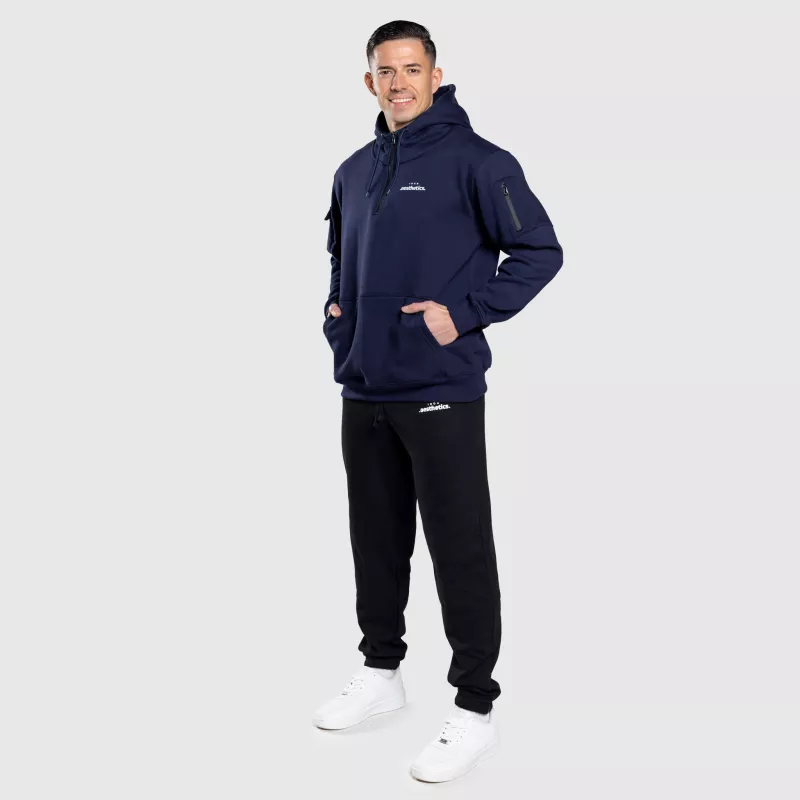 Oversize cipzáros pulóver Iron Aesthetics Loaded, navy-6