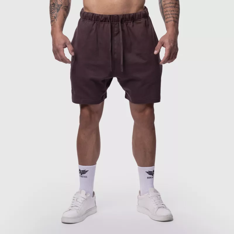 Férfi pamut short Iron Aesthetics Ambition, lila-1