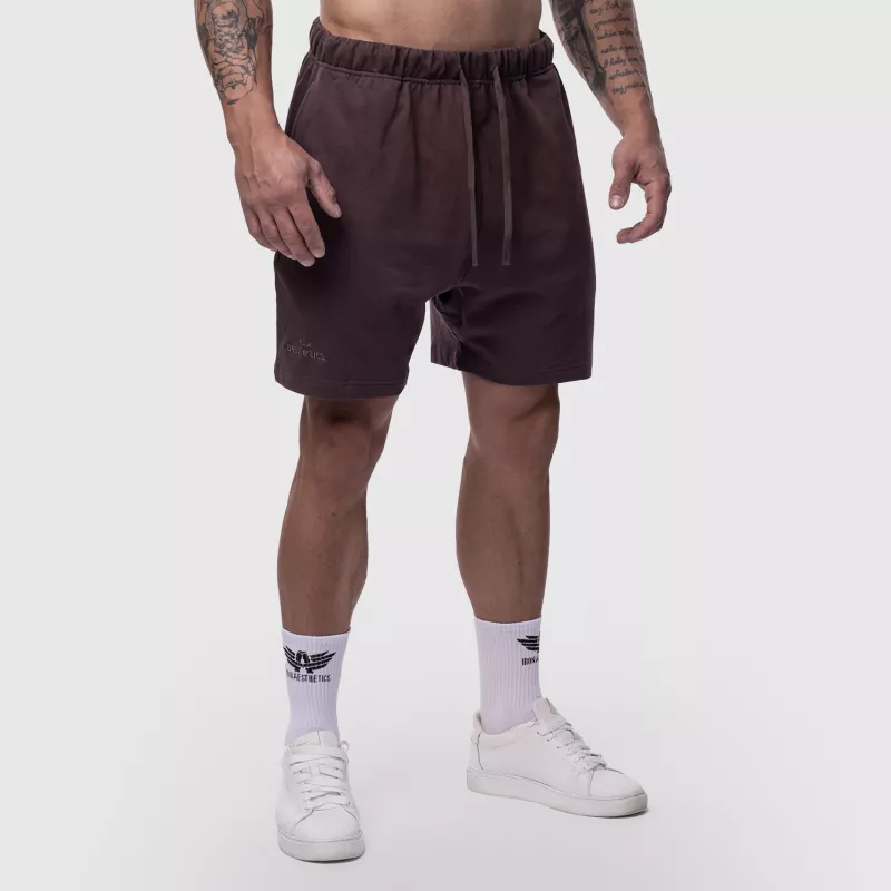 Férfi pamut short Iron Aesthetics Ambition, lila-3