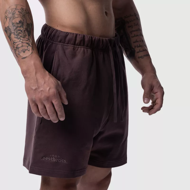 Férfi pamut short Iron Aesthetics Ambition, lila-4