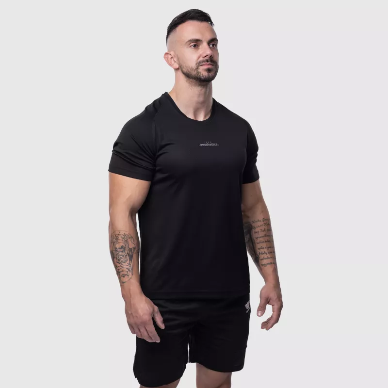 Férfi sportpóló Iron Aesthetics Training, fekete-3