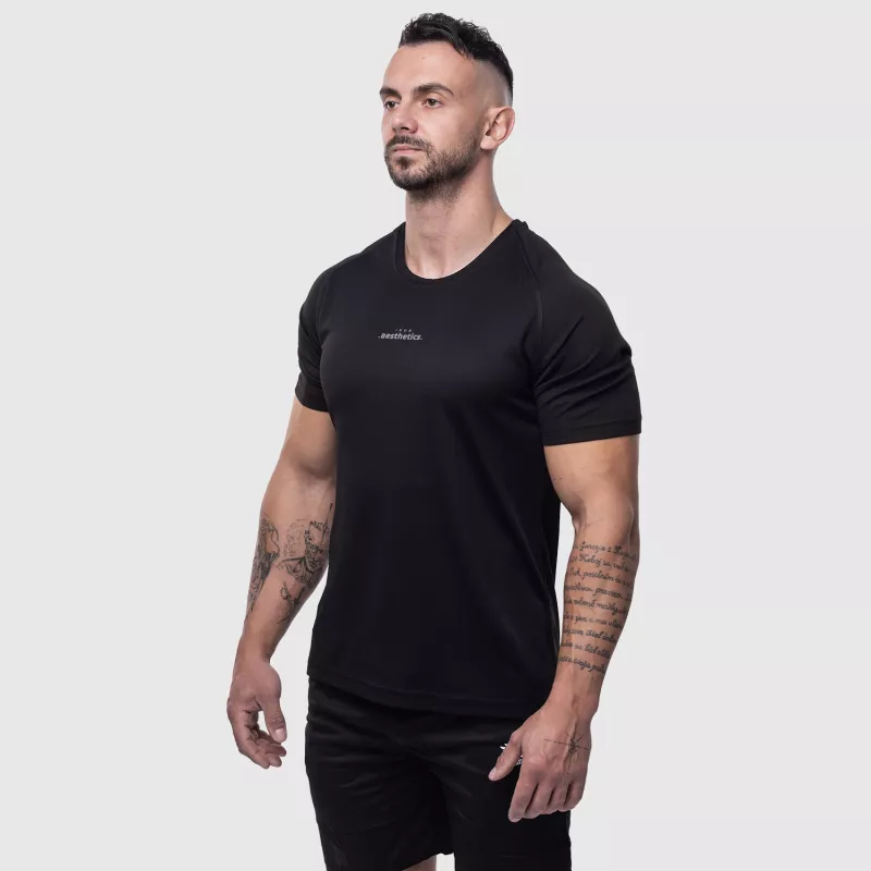 Férfi sportpóló Iron Aesthetics Training, fekete-4
