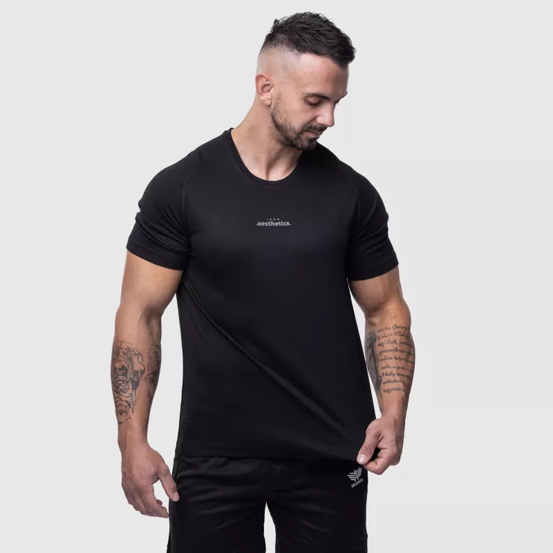 Férfi sportpóló Iron Aesthetics Training, fekete-2
