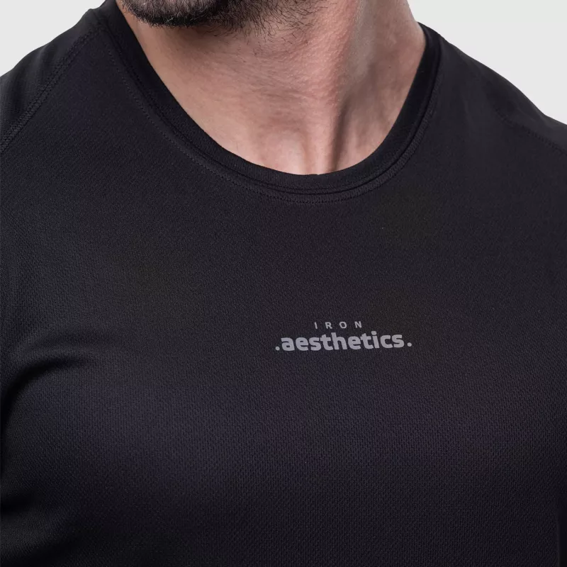 Férfi sportpóló Iron Aesthetics Training, fekete-6