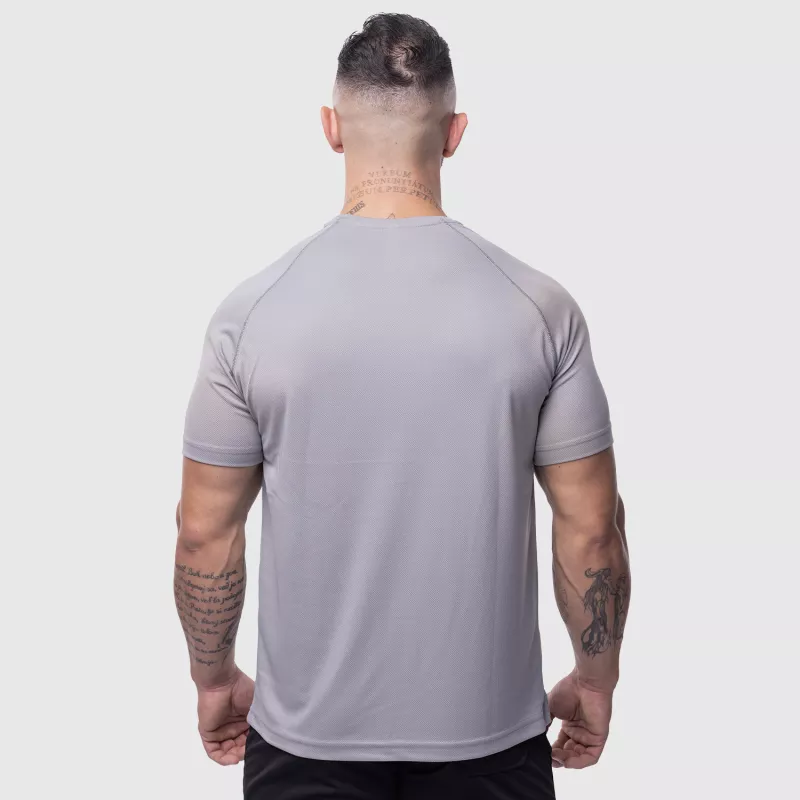 Férfi sportpóló Iron Aesthetics Training, szürke-6