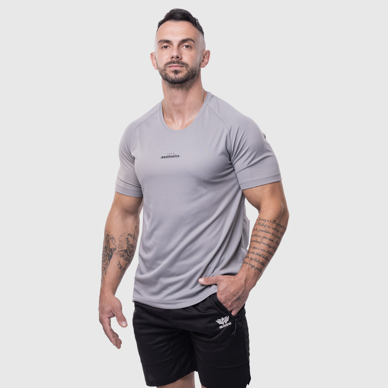Férfi sportpóló Iron Aesthetics Training, szürke · záber 7