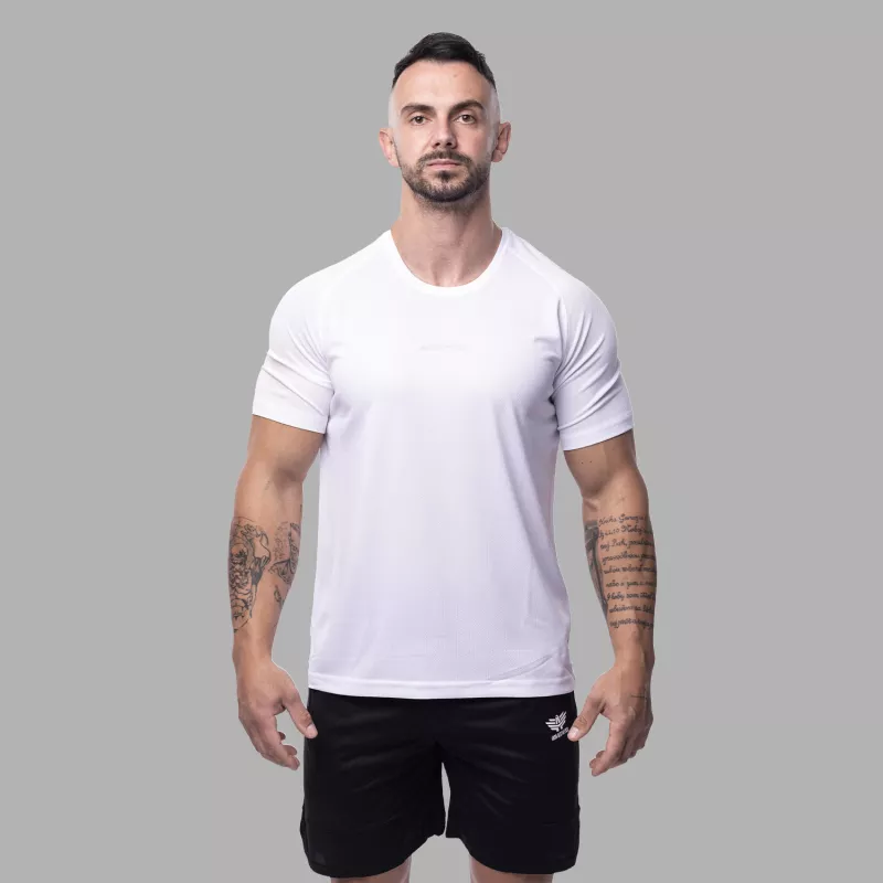 Férfi sportpóló Iron Aesthetics Training, fehér-1