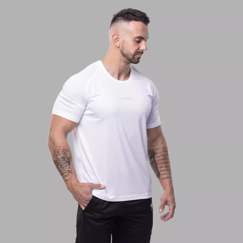 Férfi sportpóló Iron Aesthetics Training, fehér-3