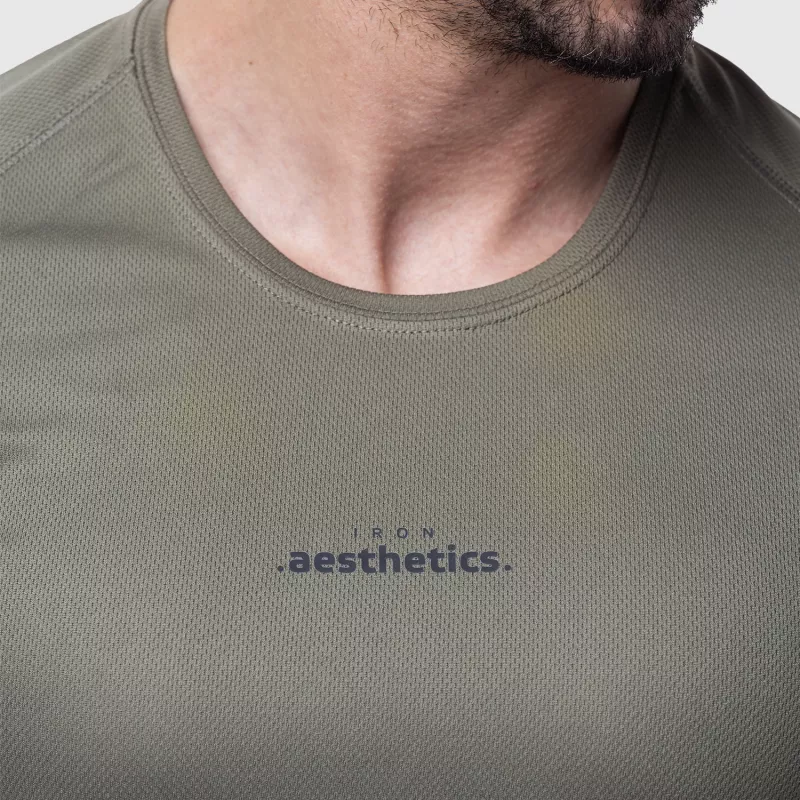 Férfi sportpóló Iron Aesthetics Training, zöld-6