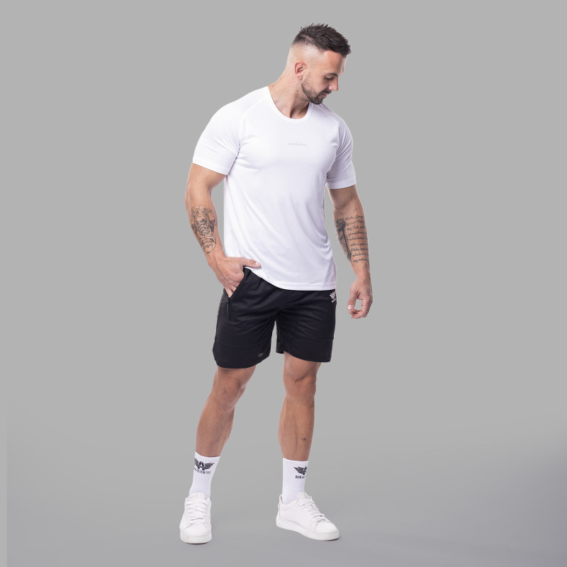 Férfi sportpóló Iron Aesthetics Training, fehér · záber 6