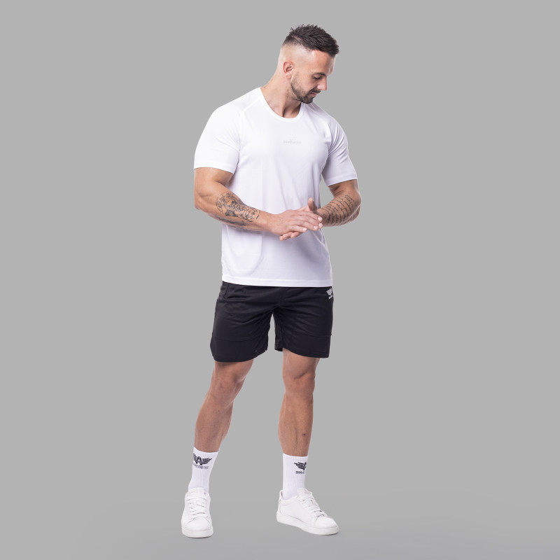 Férfi sportpóló Iron Aesthetics Training, fehér · záber 7