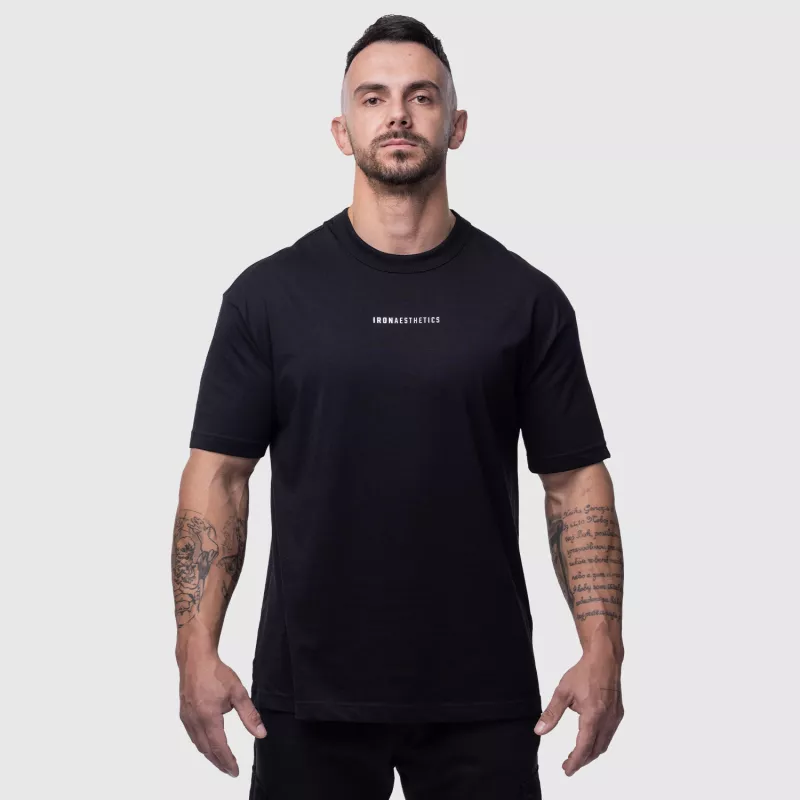 Oversize póló Iron Aesthetics Vibe Tee, fekete-3