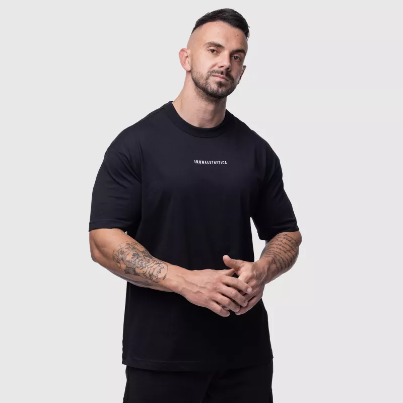 Oversize póló Iron Aesthetics Vibe Tee, fekete-5