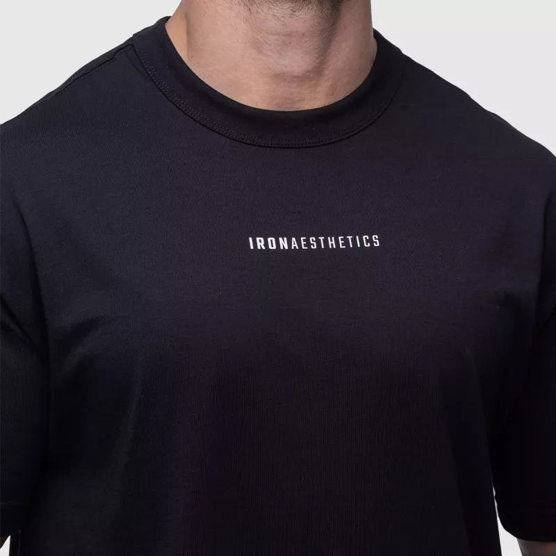 Oversize póló Iron Aesthetics Vibe Tee, fekete-6
