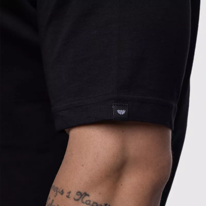 Oversize póló Iron Aesthetics Vibe Tee, fekete-7