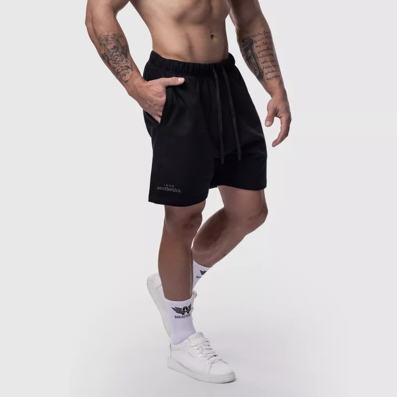 Férfi pamut short Iron Aesthetics Ambition, fekete-6