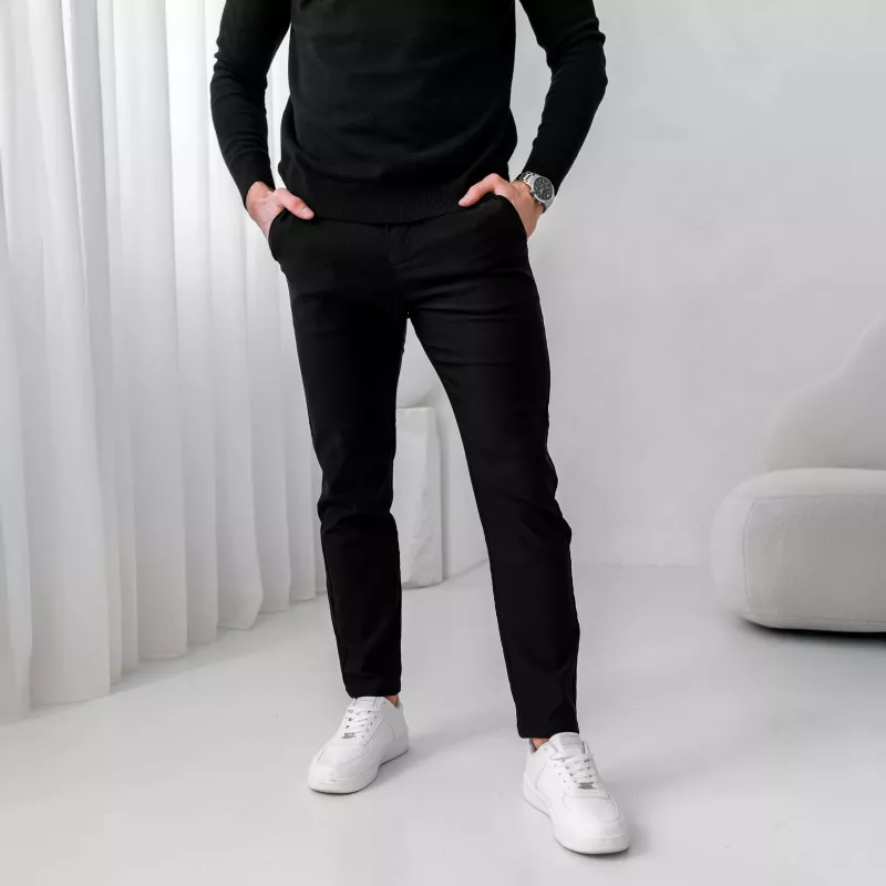 Sztreccs nadrág Iron Aesthetics Classy, fekete-5