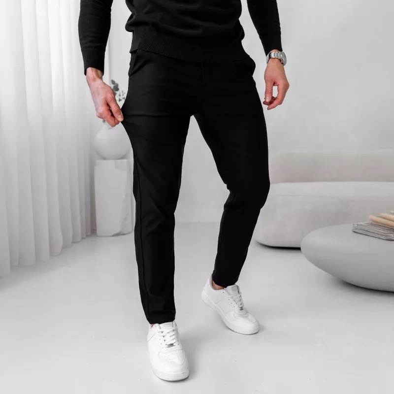Sztreccs nadrág Iron Aesthetics Classy, fekete-2