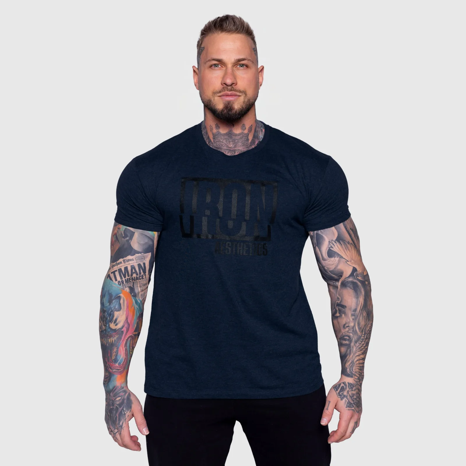 Férfi póló Iron Aesthetics Slash, navy-1