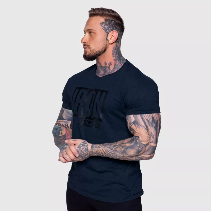 Férfi póló Iron Aesthetics Slash, navy-5