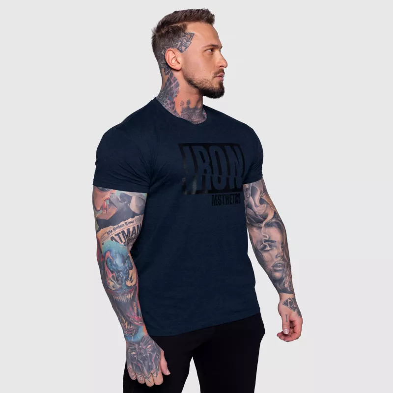 Férfi póló Iron Aesthetics Slash, navy-2