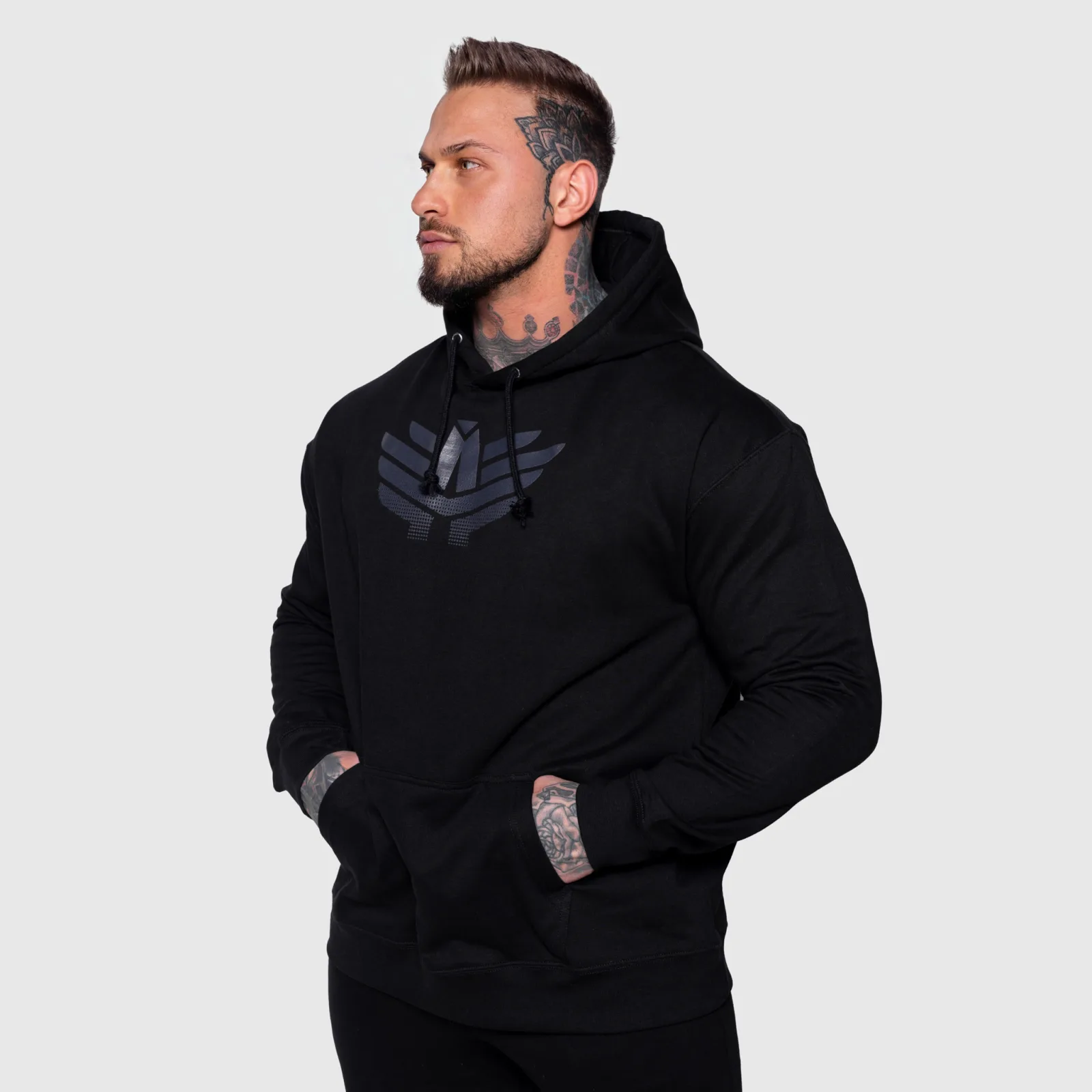 Férfi kapucnis pulóver Iron Aesthetics Apex, fekete-1
