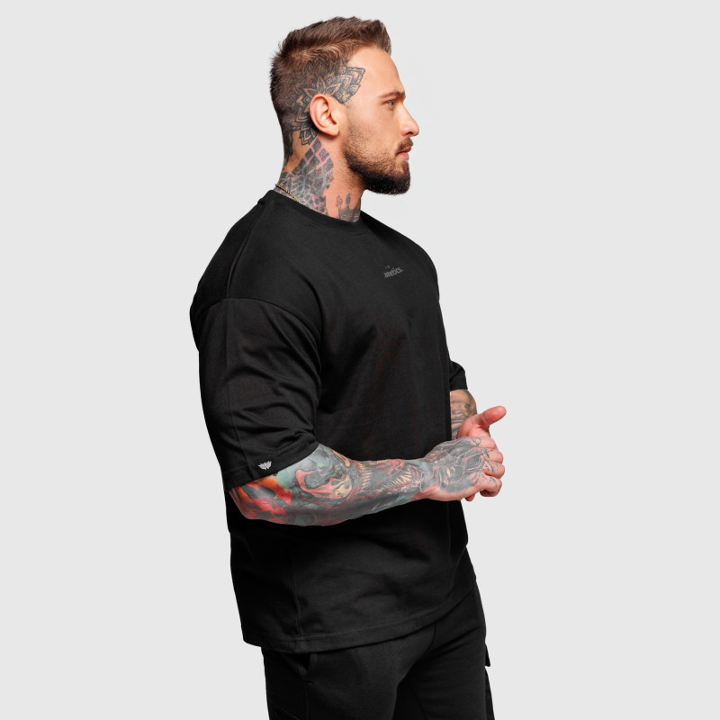 Oversize póló Iron Aesthetics Major, fekete · záber 6