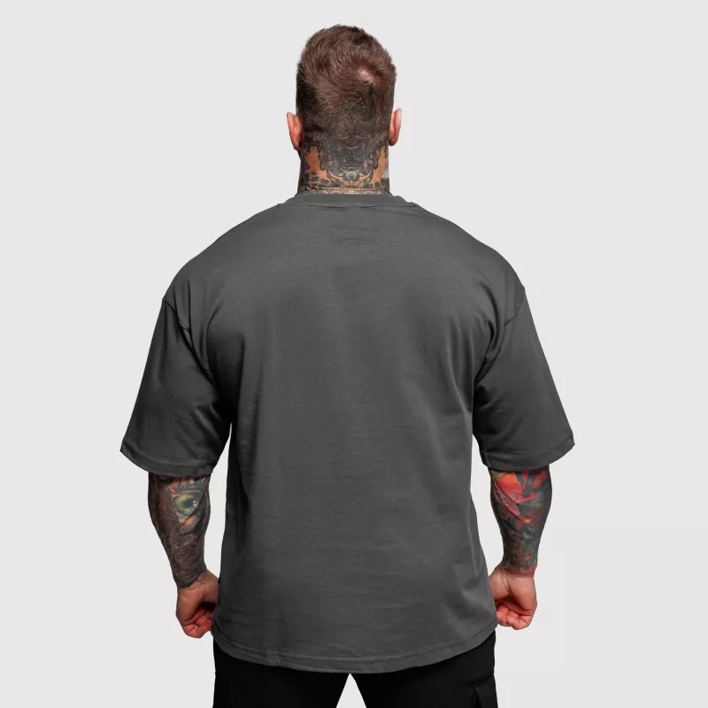 Oversize póló Iron Aesthetics Major, szürke-4