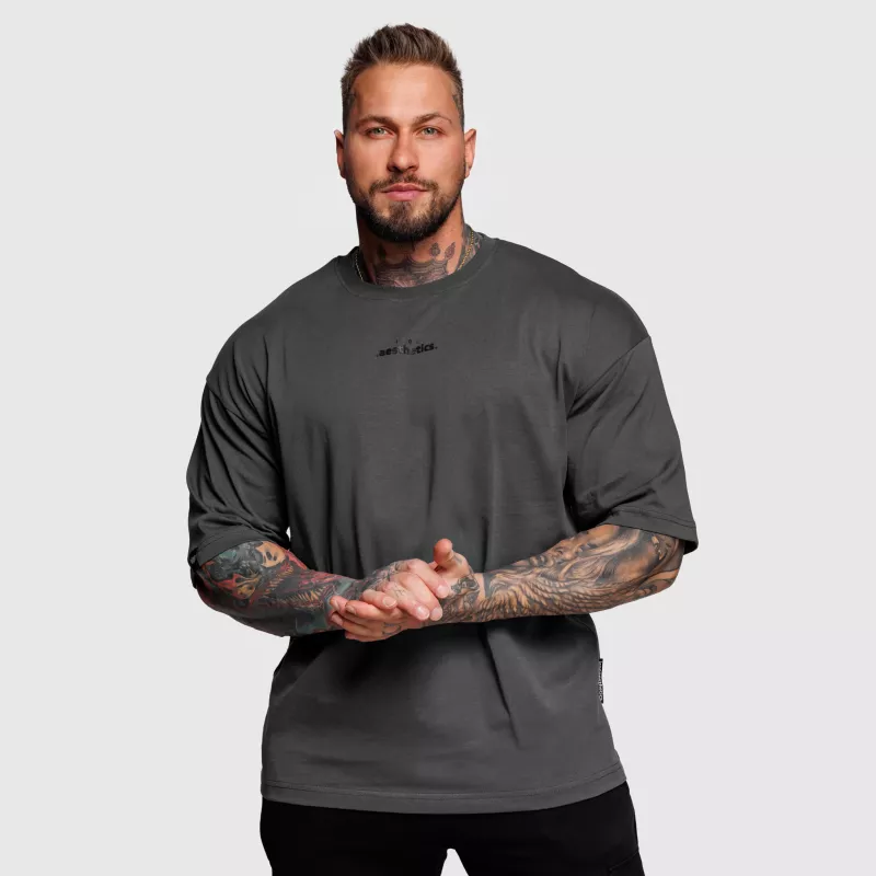 Oversize póló Iron Aesthetics Major, szürke-3