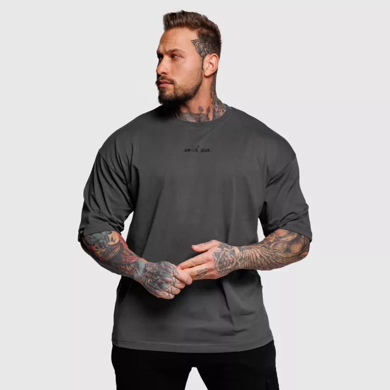 Oversize póló Iron Aesthetics Major, szürke-6