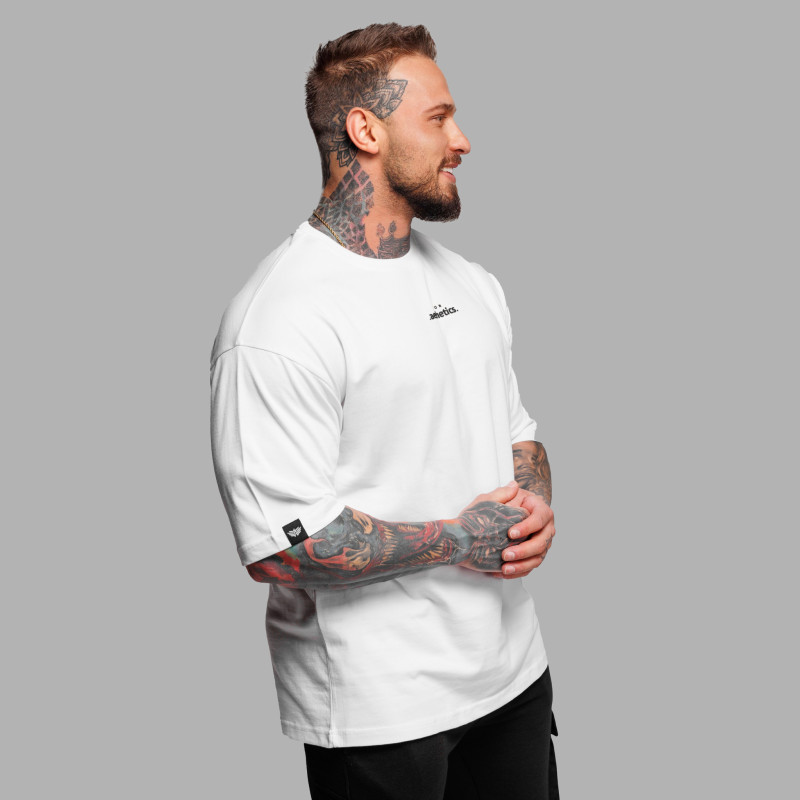 Oversize póló Iron Aesthetics Major, fehér · záber 6