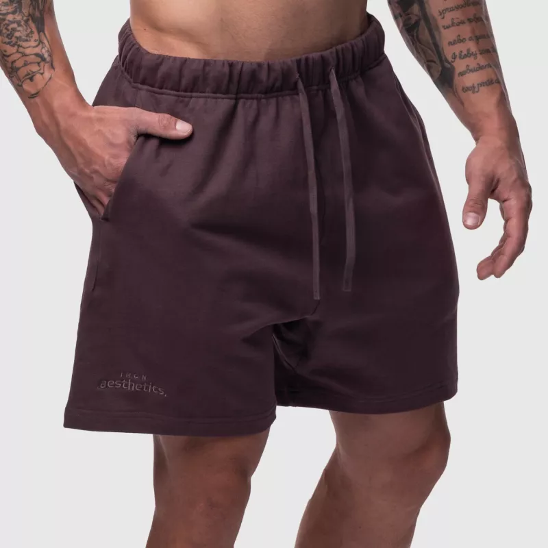 Férfi pamut short Iron Aesthetics Ambition, lila-2
