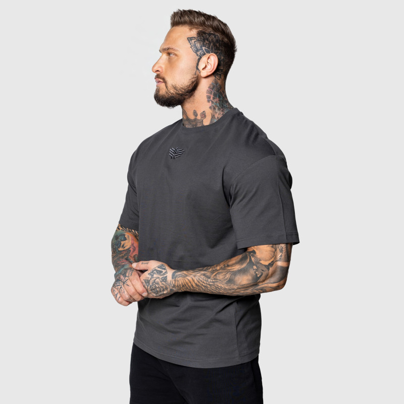 Oversized póló Iron Aesthetics 3D, szürke · záber 6