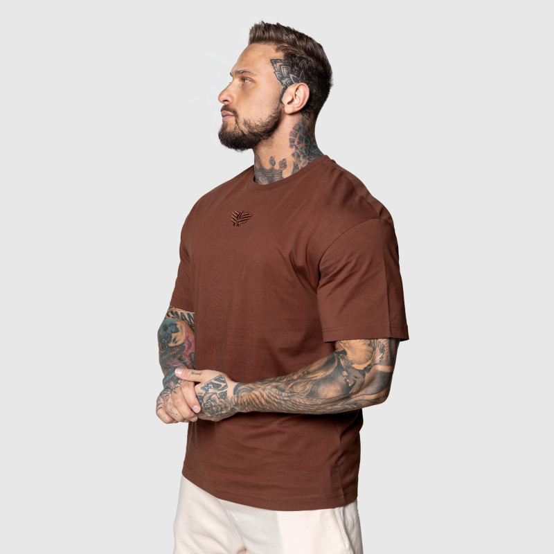 Oversized póló Iron Aesthetics 3D, barna · záber 6