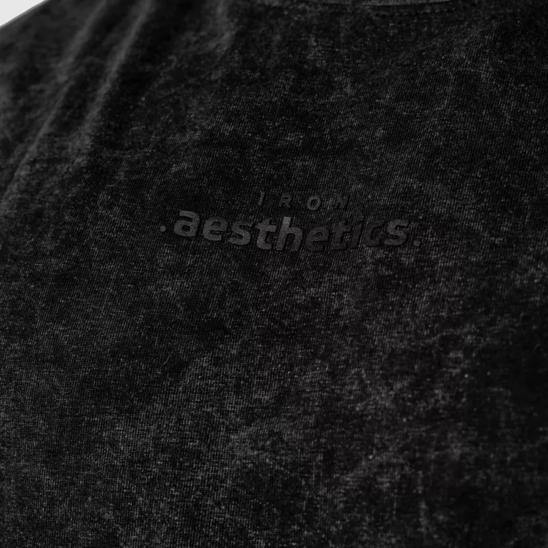 Férfi atléta Iron Aesthetics Muscle Tee, washed black-4