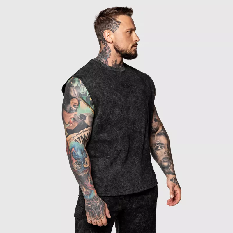 Férfi atléta Iron Aesthetics Muscle Tee, washed black-5