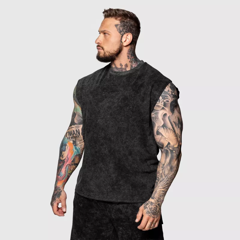 Férfi atléta Iron Aesthetics Muscle Tee, washed black-3
