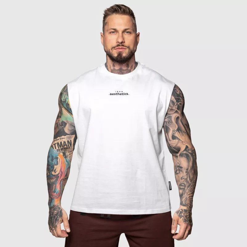 Férfi atléta Iron Aesthetics Muscle Tee, fehér-1