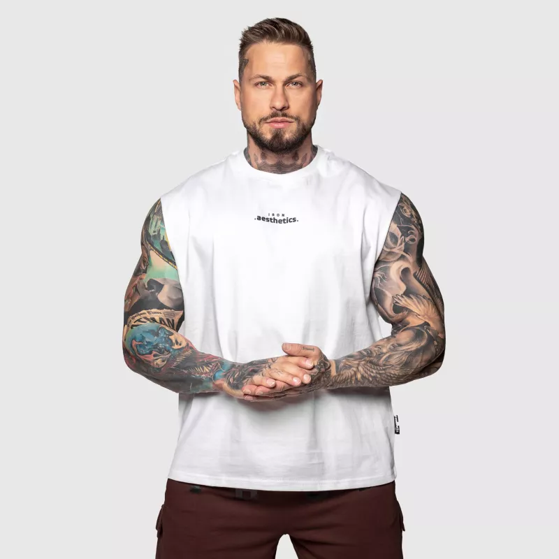Férfi atléta Iron Aesthetics Muscle Tee, fehér-4