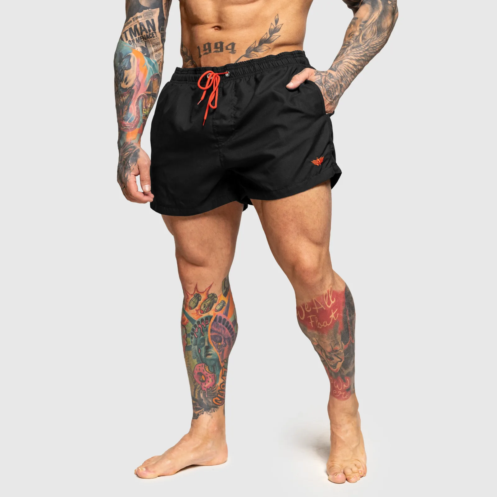 Férfi fürdőnadrág Iron Aesthetics Beach Mode, fekete-1