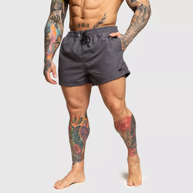 Férfi fürdőnadrág Iron Aesthetics Beach Mode, szürke-5