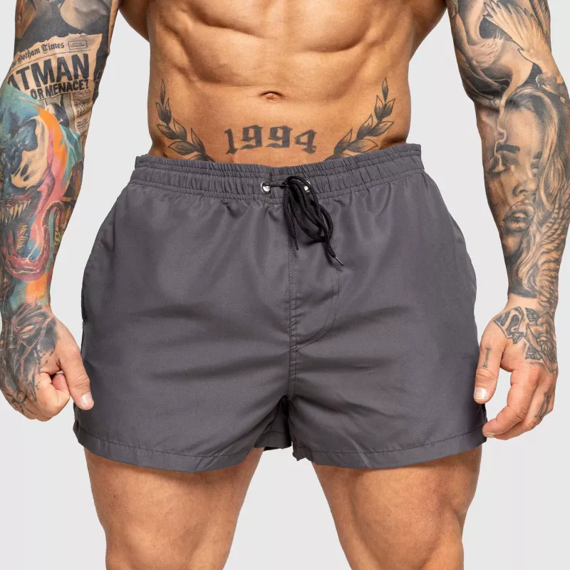 Férfi fürdőnadrág Iron Aesthetics Beach Mode, szürke-2