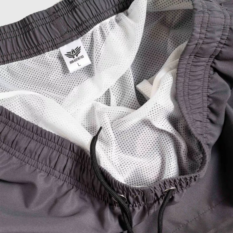 Férfi fürdőnadrág Iron Aesthetics Beach Mode, szürke-6