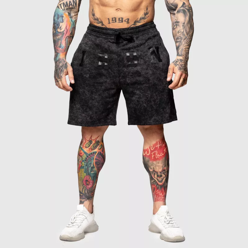 Férfi melegítősort Iron Aesthetics College, washed black-1