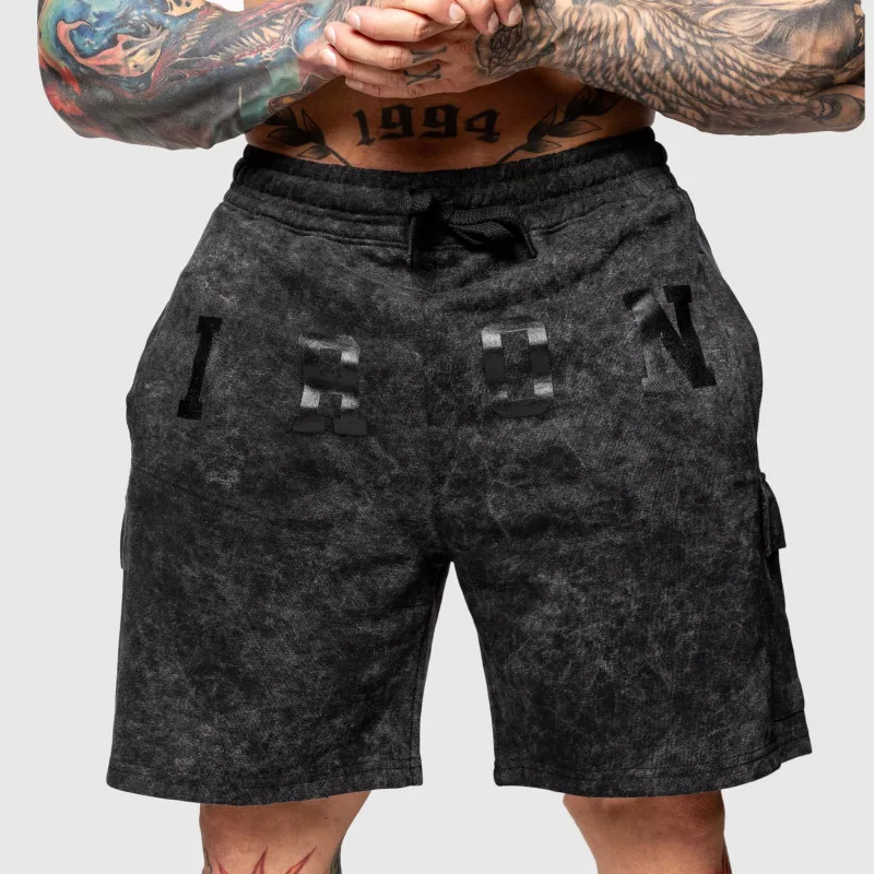 Férfi melegítősort Iron Aesthetics College, washed black-3
